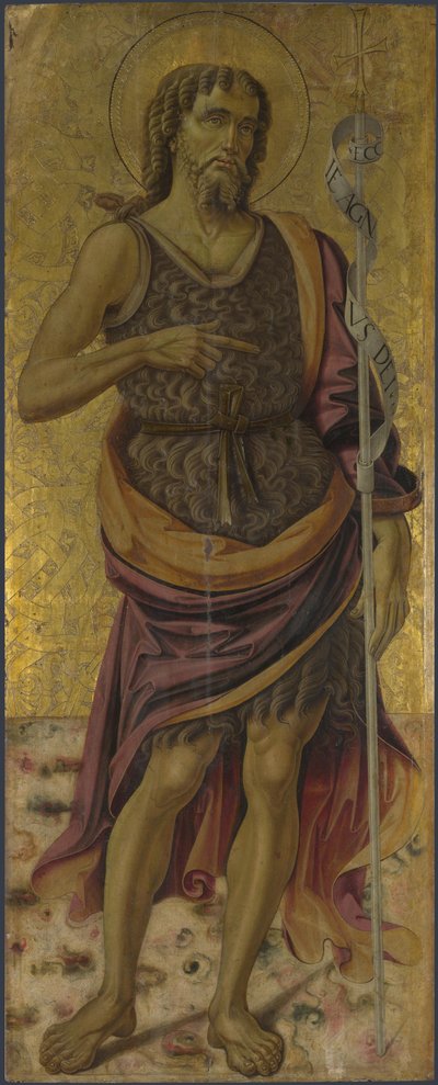 Døperen Johannes fra altertavlen: Jomfruen og barnet med hellige, ca 1475 av Bartolomeo Caporali