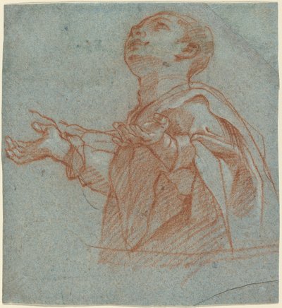 En gutt som stirrer oppover i tilbedelse av Bartolomeo Cesi