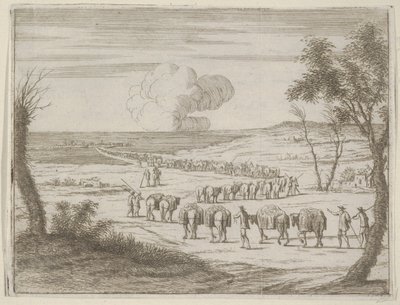 Francesco I d'Este hjelper hertugen av Mantua etter at territoriene hans ble ødelagt av Ge..., 1659. av Bartolomeo Fenice