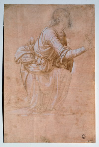 Bebudelsen av Volterra (Angel of the Annunciation of Volterra) Tegning av Fra Bartolomeo (Bartolomeo della Porta kalt) (1472-1517) Uffizi (kontorer) Institutt for trykk og tegninger Italia av Bartolomeo Fra