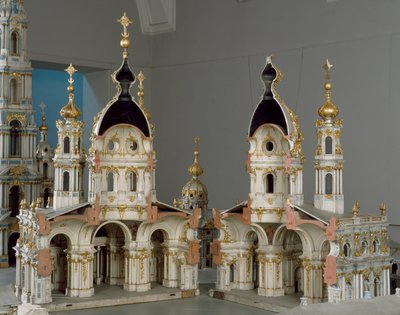 Prosjekt for klosteret til Jomfruen av oppstandelsen (Smolny) i St. Petersburg (Sankt Petersburg) av Bartolomeo Franceso Rastrelli