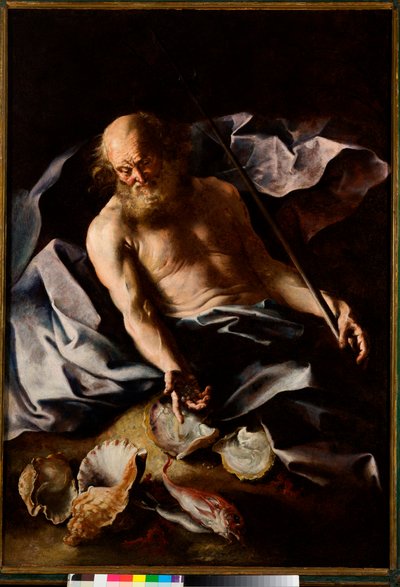 Neptun av Bartolomeo Guidobono