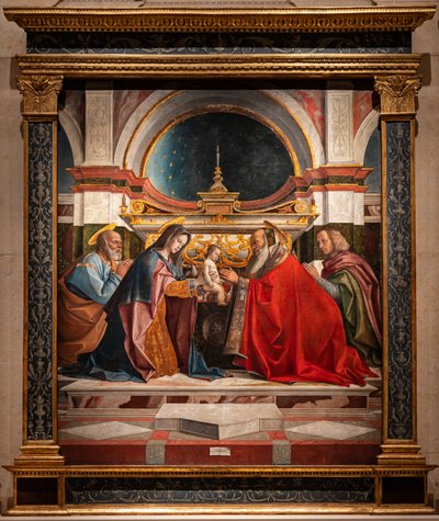 Presentasjon av Jesus i tempelet av Bartolomeo Montagna