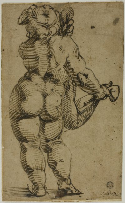Stående Putto sett fra baksiden av Bartolomeo Passarotti