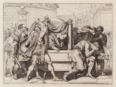 Ciceros død, 43 f.Kr. (etsning) av Bartolomeo Pinelli
