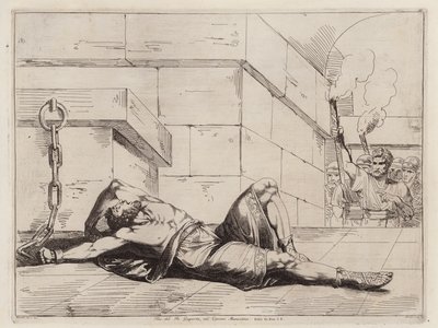 Jugurthas død i romersk fangenskap av Bartolomeo Pinelli