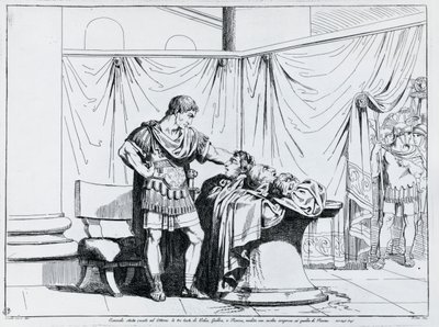 Piso død, gravering av Bartolomeo Pinelli (1781-1835), fra Istoria dell