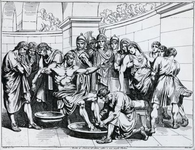 Senecas død, gravering av Bartolomeo Pinelli (1781-1835), fra Istoria dell