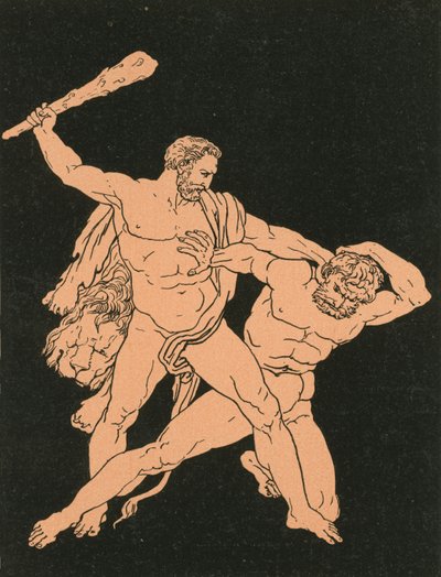 Hercules og Cacus av Bartolomeo Pinelli