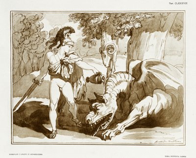 Jason legger dragevokter Golden Fleece i søvn av Bartolomeo Pinelli
