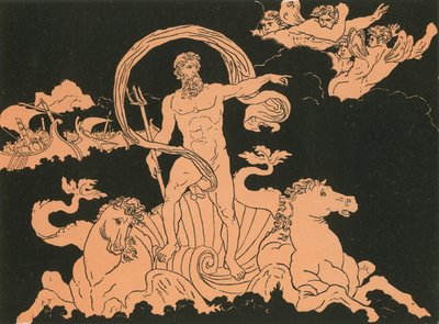 Neptun stiller bølgene av Bartolomeo Pinelli