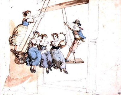 På husken (akvarell over blyant på papir) av Bartolomeo Pinelli