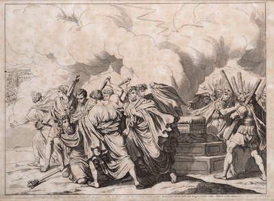 Romulus myrdet av senatorene, 1818. av Bartolomeo Pinelli