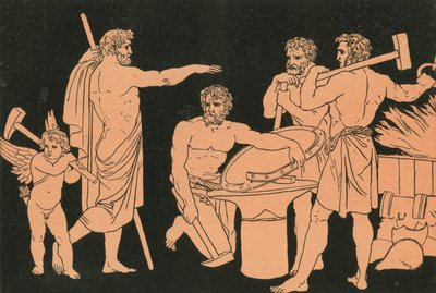Vulcan og kyklopene av Bartolomeo Pinelli