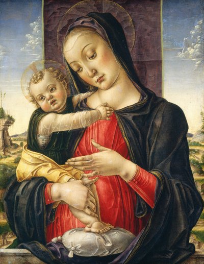 Madonna og barnet, ca. 1475 (tempera på poppelpanel) av Bartolomeo Vivarini