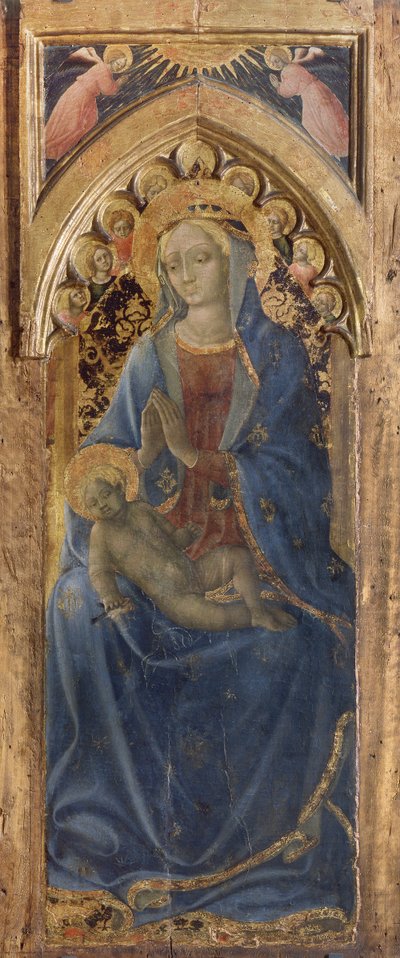 Tilbedelse av barnet av Bartolomeo di Tommaso da Foligno