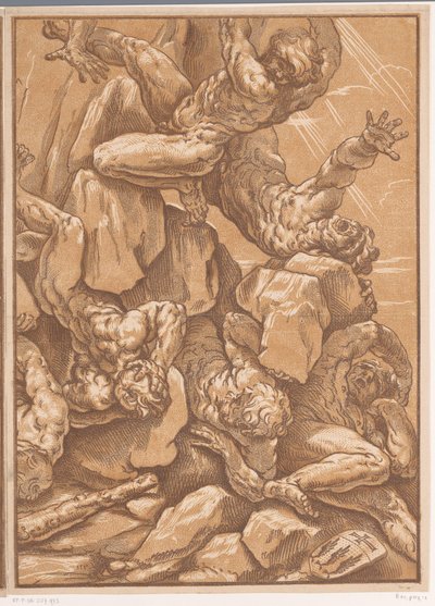 Kjempenes fall (del fire) av Bartolommeo Coriolano
