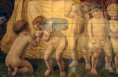 Putti drikker termisk kildevann av Basilio Cascella