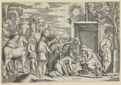 Tilbedelse av kongene av Battista Franco
