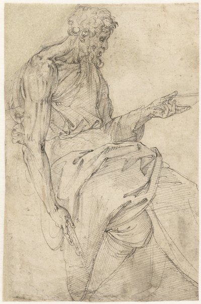 Døperen Johannes sitter av Battista Franco