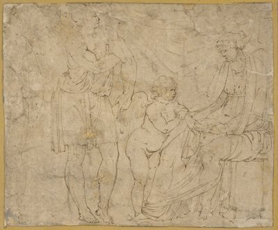 Mars(?), Venus og Amor av Battista Franco