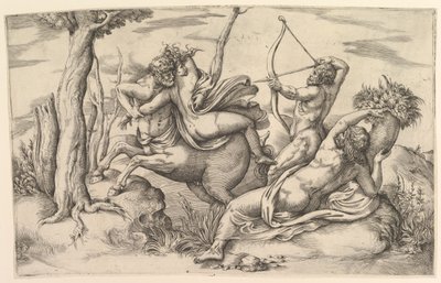 Bortføringen av Dejanira. av Battista Franco Veneziano