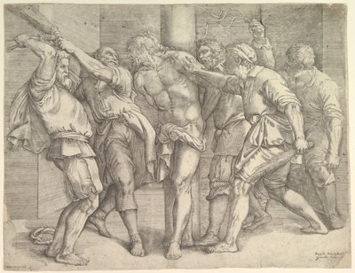 Flageleringen, ca. 1552-61. av Battista Franco Veneziano