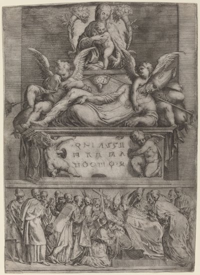 En biskops grav, 1540-årene. av Battista del Moro