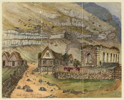 Kirk G boe Inn & ruiner Færøyene av Bayard Taylor