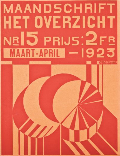 Forside for mars-april 1923-utgaven av magasinet "Het Overzicht", 1923 av Belgian School