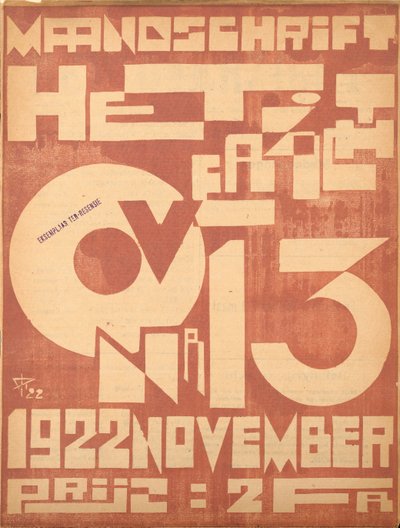 Forside for november-utgaven av magasinet "The Overview", 1922 av Belgian School