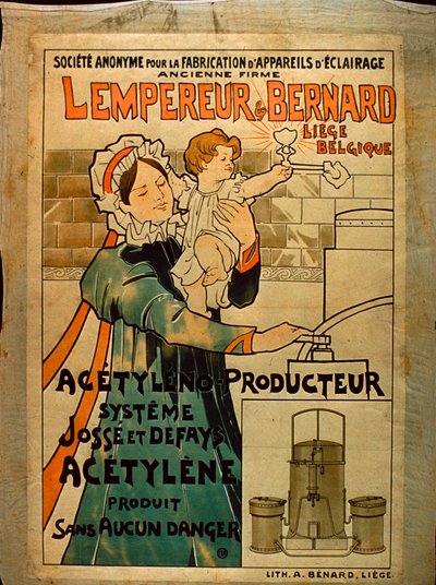 Lempereur & Bernard Acetylene belysning av Belgian School