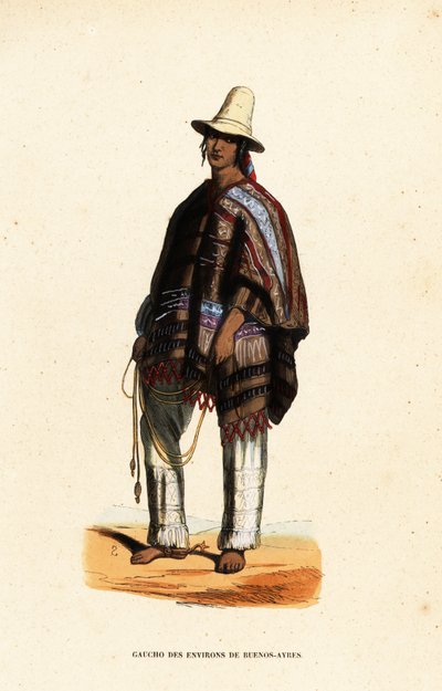 Indiansk gaucho fra regionen Buenos-Ayres, Argentina av Belgian School