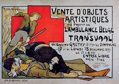 Salg av kunstgjenstander til hjelp for den belgiske ambulansen i Transvaal av Belgian School