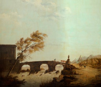 Andre bakrom på baksiden, møterom, veggmalerier med landlige scener i klassisk stil, trolig fra rundt 1810, scene 1 av Belgian School