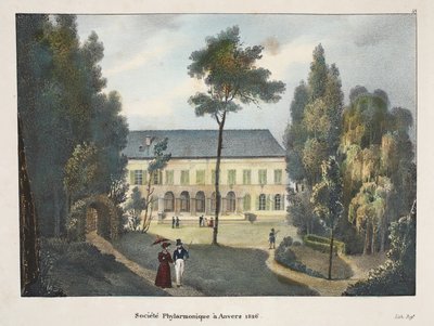 Phylharmonic Society i Antwerpen 1826, ca. 1895 (fotokrom) av Belgian School