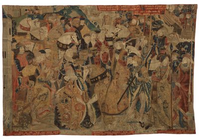 Tapestry, Alexander den store mottar underkastelsen av kongene av Kypros, muligens fra Tournai av Belgian School