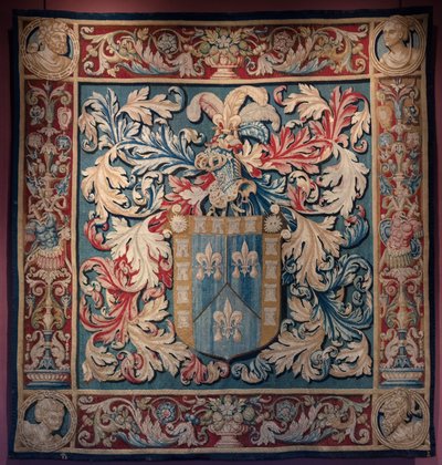 Tapet med De Nagera-familiens våpenskjold. Mester AL. Ca 1550 (teppe) av Belgian School