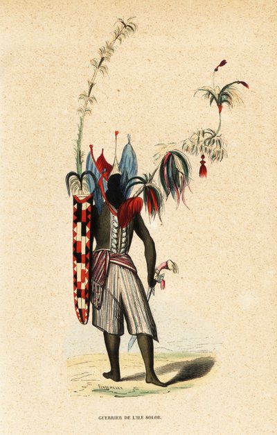 Warrior of Solor Island, Lesser Sunda Islands, Indonesia av Belgian School