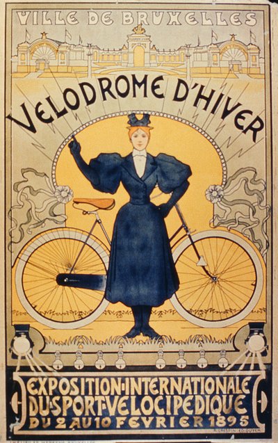Vinter Cycle Racing Track, International Exhibition of Velocipede Sports Brussel, 2.-10. februar 1895 av Belgian School