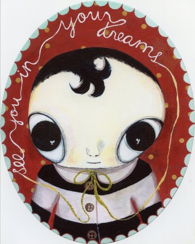 See you in your Dreams, 2010, olje på lerret av Bella Larsson