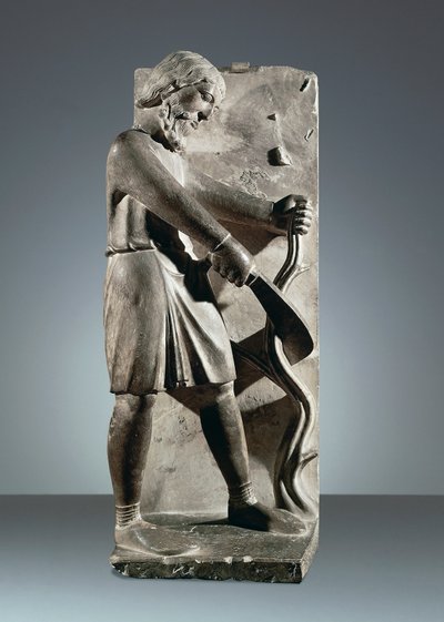 Desember, statue fra Cycle of Months, Baptistery of Parma av Benedetto Antelami