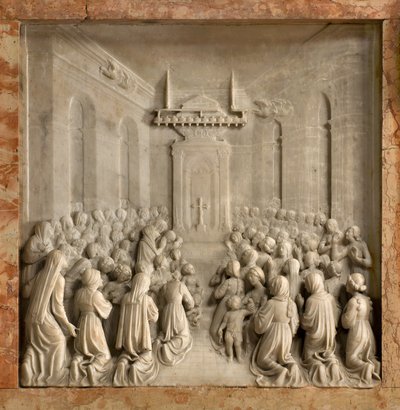 Krypten, Ark of Saints Marcellinus and Peter Exorcist, Benedict Briosco 1506-08, Miracle of Doves av Benedetto Briosco