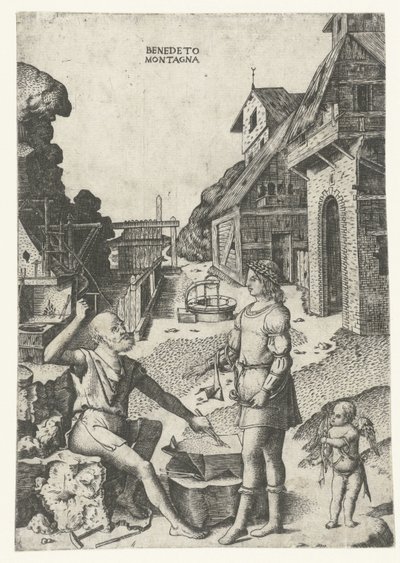Apollo møtte Cupid av Vulcan av Benedetto Montagna