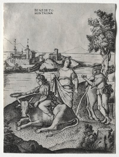 Voldtekt av Europa, ca. 1515-1520. av Benedetto Montagna