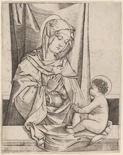 Jomfruen og barnet av Benedetto Montagna