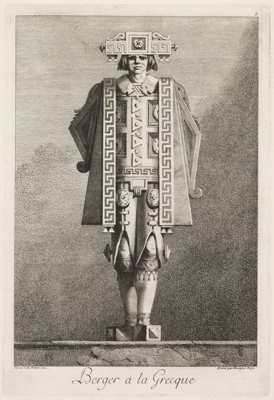 Gresk maskerade: Gresk hyrde (Plate 5) av Benigno Bossi