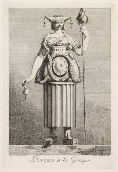 Gresk maskerade: Gresk gjeterinne (Plate 4) av Benigno Bossi