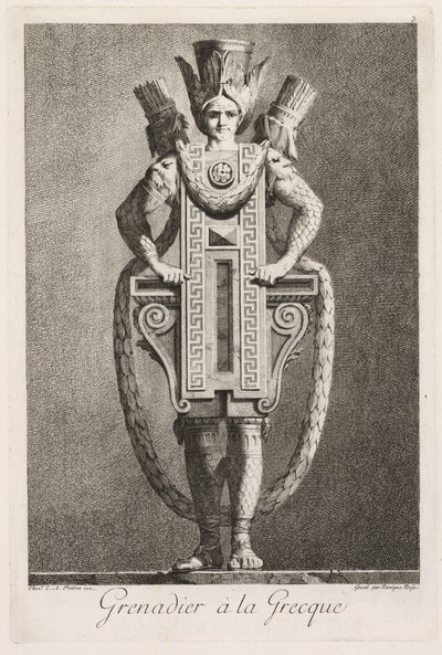 Gresk maskerade: Gresk granateple (plate 3) av Benigno Bossi