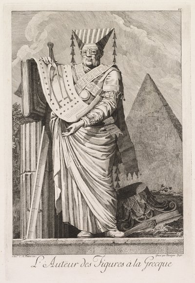 Gresk maskerade: Forfatteren av greske figurer (Plate 10) av Benigno Bossi